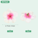 50-Pack Artificial Orchid Flower Heads, Fake Silk Orchid Flowers Head For Diy Crafts/Dress/Wedding/Party Decoration [Pink+White, 2.2"/ 5.5Cm]