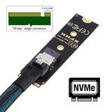 cablecc NGFF M-Key NVME Male to Female Extension Cable with SFF-8654 Connector