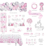 Little Snowflake Baby Shower Decorations Party Supplies, Pink A Little Snowflake Is On The Way Baby Shower Decor, Baby Its Cold Outside Baby Shower Decorations, Winter Wonderland Christmas Baby Shower