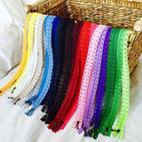Random Color 20Pcs/Lot 30Cm 12 Inch Diy Nylon Zippers Lace Nylon Finis