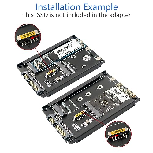 2 In 1 Msata And B Key Ssd To 2.5" Sata Iii With Frame Bracket Retain Msata Ssd As 7Mm 2.5" Sata Drive