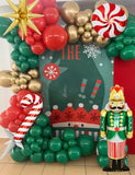 Christmas Balloon Garland Arch Kit, Red Green Gold Christma Balloon