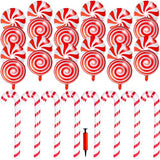 32 Pcs Christmas Candy Cane Balloons Foil Lollipop Swirl Party