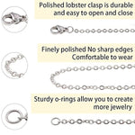Chains Jewelry Making Supplies, 60Ft Cable Link Chains For Making Jewelry Necklace Earring Bracelet Findings Diy Craft Kit For Adults, 6-Color 2Mm Gold Silver Copper Plated Metal Link Rolls Bulk