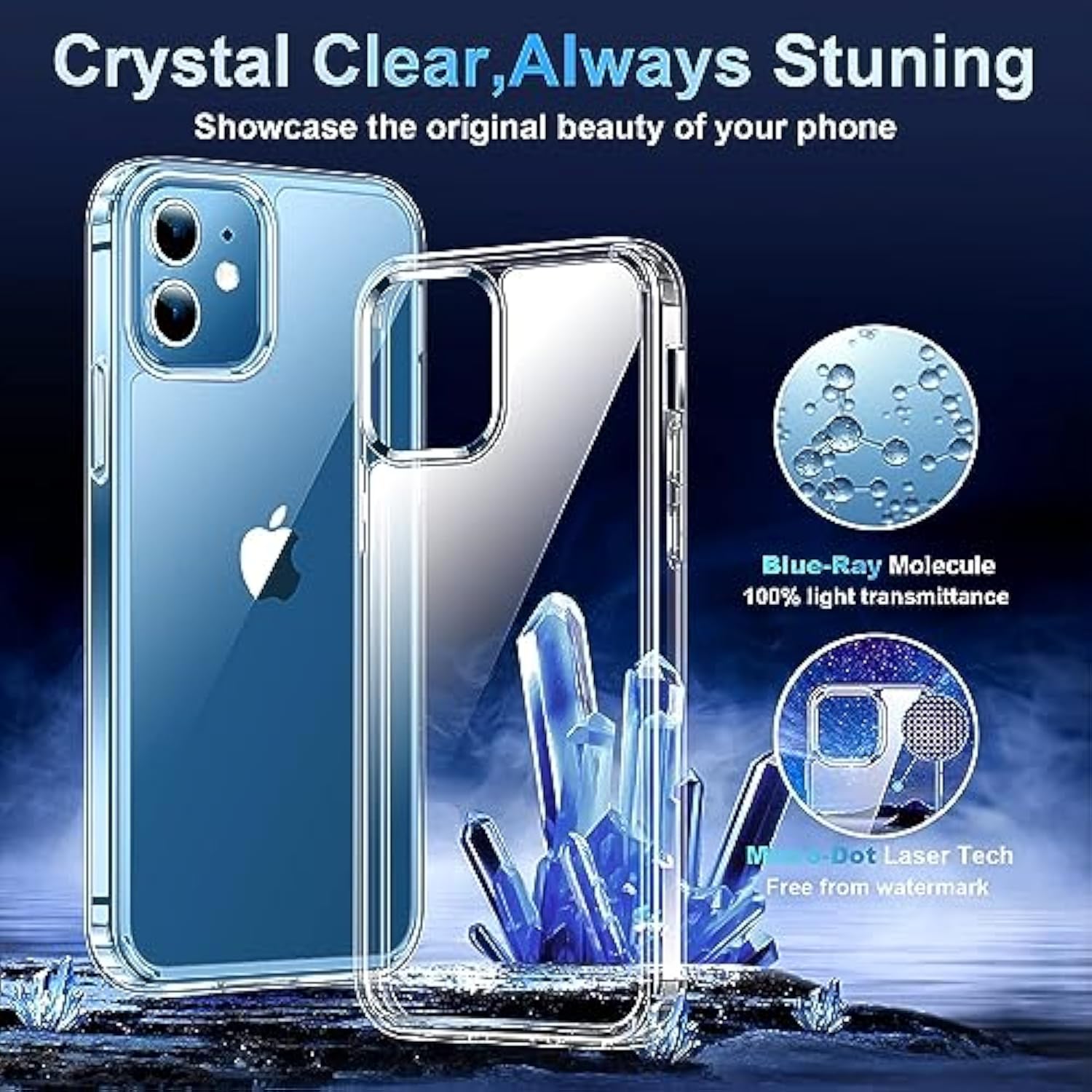 Iphone 12/12 Pro Case, [Not Yellowing] [Ultra Slim] Lightweight & Thin, Shockproof Protective, Screen & Camera Protection - Crystal Clear