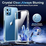 Iphone 12/12 Pro Case, [Not Yellowing] [Ultra Slim] Lightweight & Thin, Shockproof Protective, Screen & Camera Protection - Crystal Clear