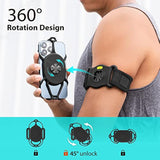 ?? Run Tie Connect Kit Gen 2, 360° Convertable 2 In 1 Detachable Cell Phone Armband For Jogging Cycling, Universal Sports Armband For Smartphone 4.7-7.2 Inch