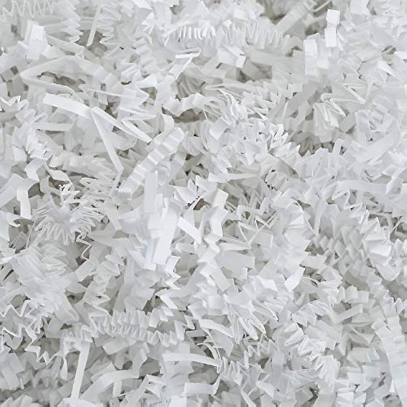 - 2 Lb - White - Crinkle Cut Paper Shred Filler Great For Gift Wrapping, Basket Filling, Birthdays, Weddings, Anniversaries