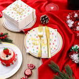 100 Pcs Christmas Cocktail Napkins Merry & Bright Beverage Napkins Funny Holiday Napkins For Dinner Christmas Party, 2 Ply, 5 X 5 Inch