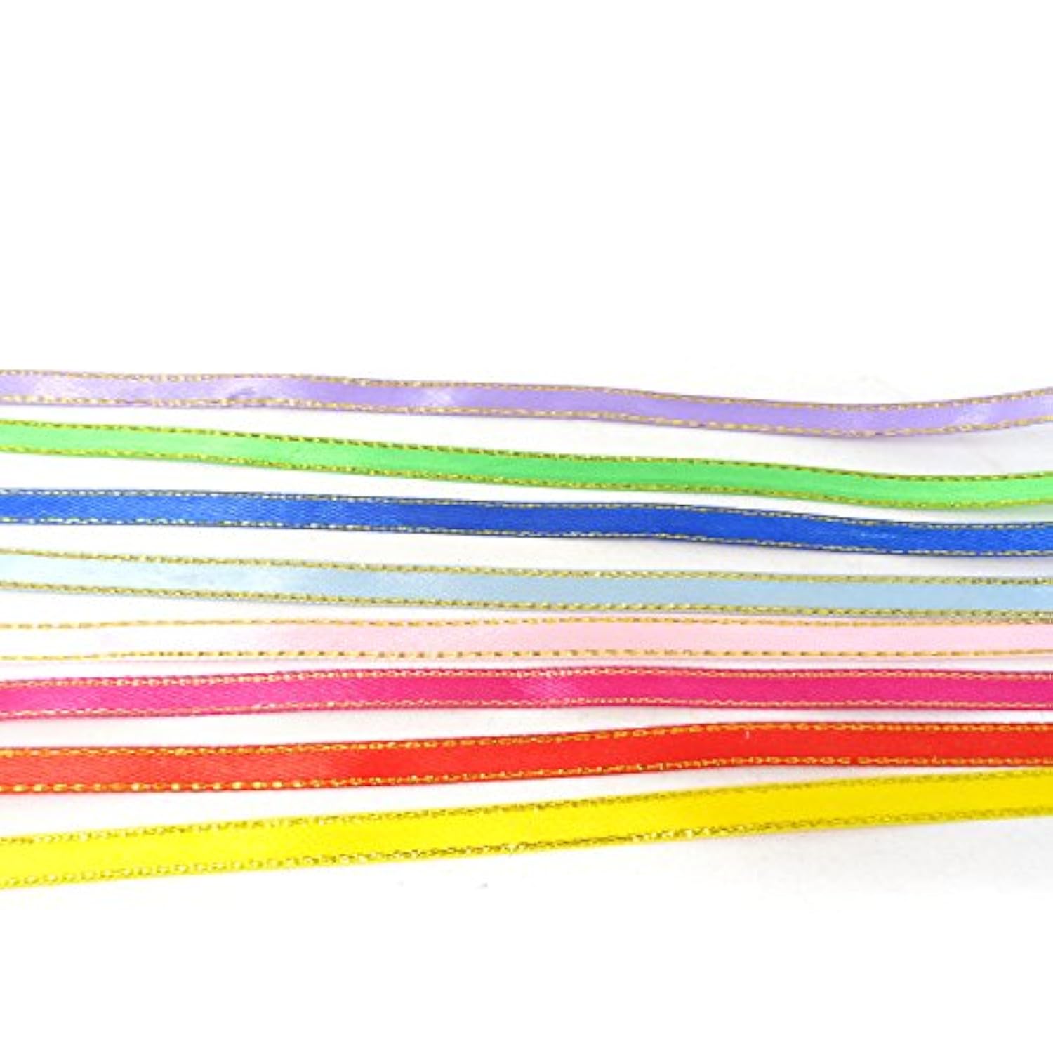 8 Rolls 1/4 Inch 25 Yard/Roll Double Faced Satin Ribbons Fabric Ribbon