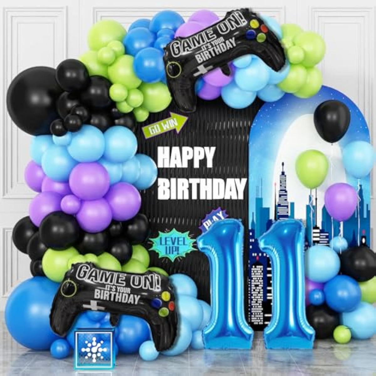 101pcs 11th Birthday Video Game Balloon Arch Kit for Boys Party Decorations