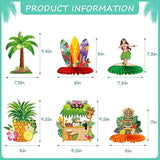 10 Pieces Hawaiian Luau Honeycomb Table Centerpiece Tiki Honeycomb Cen