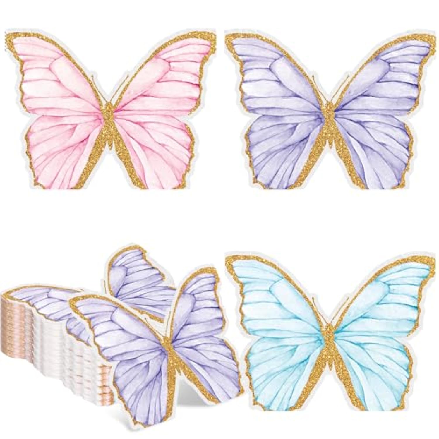 120 Pcs Butterfly Paper Napkins Bulk Disposable Cocktail Paper Napkins Dinner Table Disposable Guest Napkin For Butterfly Party, Baby Shower Wedding Birthday Party Supplies