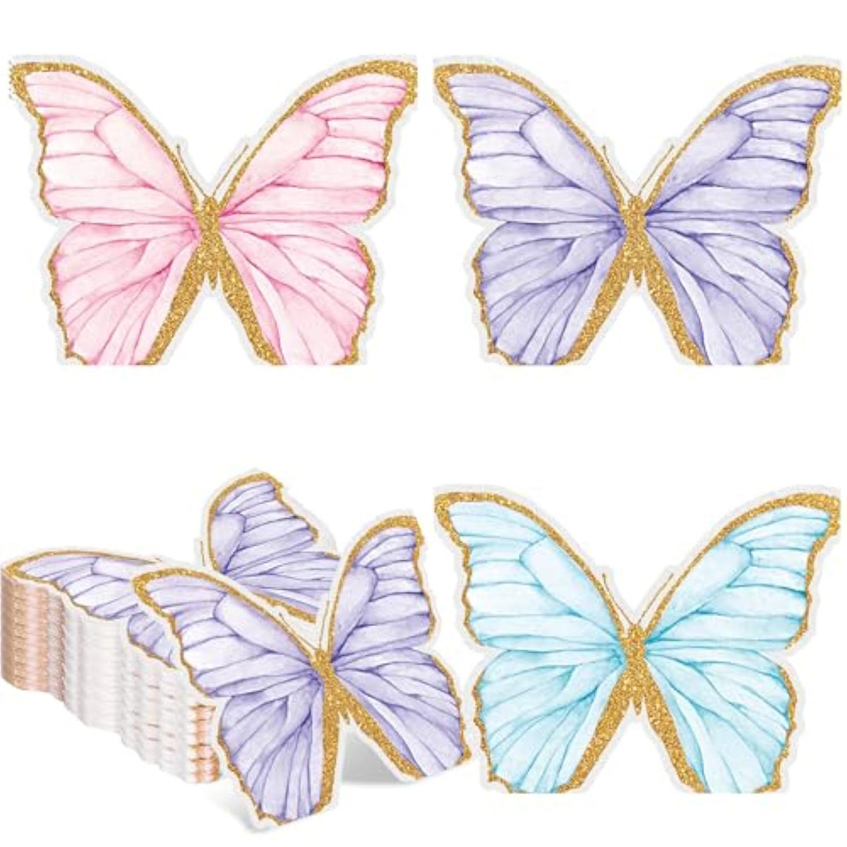 120 Pcs Butterfly Paper Napkins Bulk Disposable Cocktail Paper Napkins Dinner Table Disposable Guest Napkin For Butterfly Party, Baby Shower Wedding Birthday Party Supplies