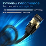 Cat 7 Ethernet Cable 10 Feet (10 Pack), Multi Pack High Speed Internet Cord, Cat7 Rj45 Lan Network Cable, Triple Shielding Sftp 10Gbps 600Mhz Patch Cable, Compatible With Cat6A Cat6 Cat5E Cat5 Cable