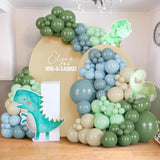 130PCS Sage Green & Dusty Blue Balloon Arch Kit for Ocean, Beach  Dino Parties