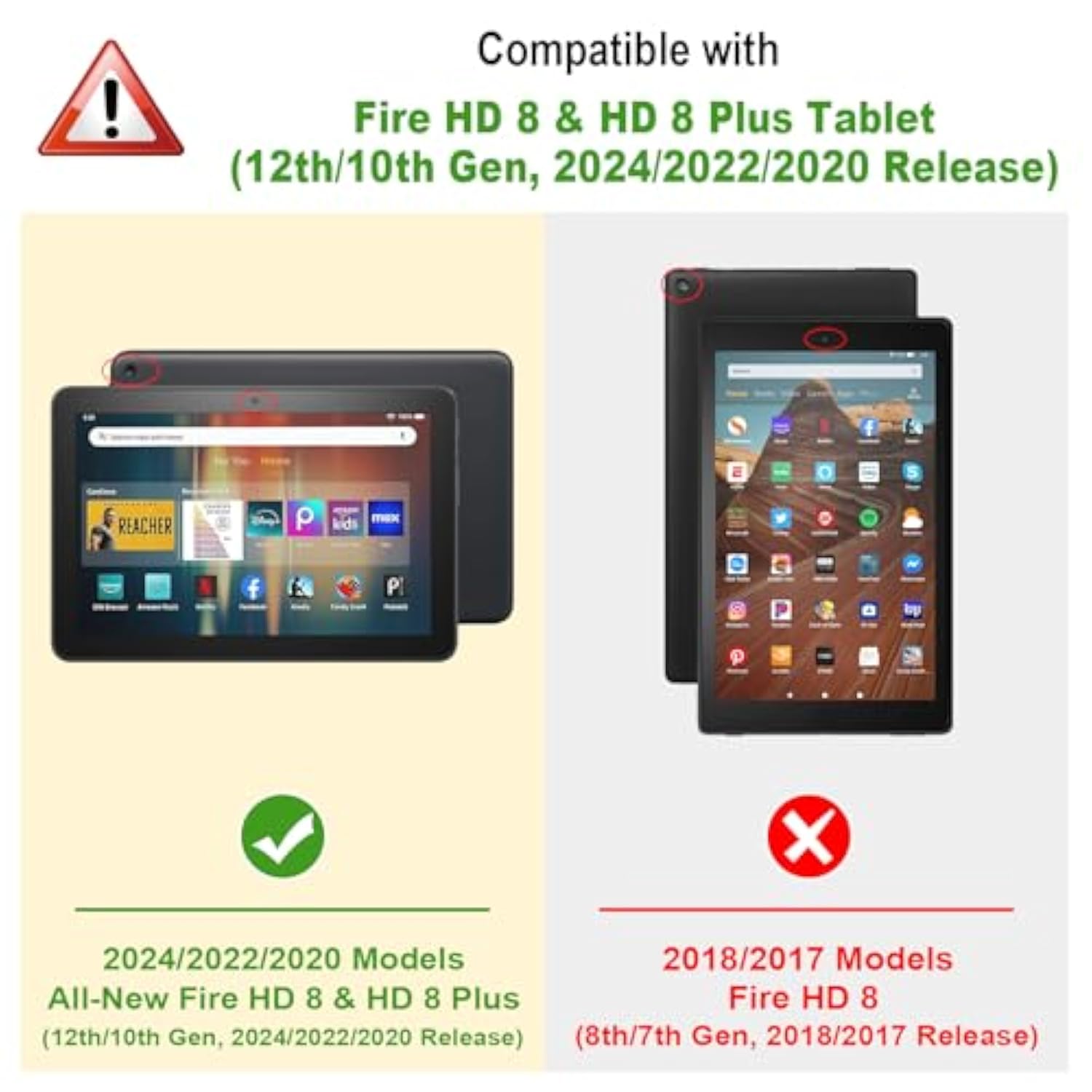 Fintie Folio Case for Amazon Fire HD 8 & Fire HD 8 Plus Tablet (Fits Both 12th