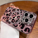 For Iphone 15 Pro Case Magnetic Glitter Compatible With Magsafe Diamond Leopard Cheetah Print Phone Case Cover For Iphone 15 Pro,Pink