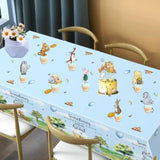 107Pcs Classic Winnie Birthday Decorations Complete Party Set, For Classic Winnie Boy 1St Birthday Party, Includes Photo Frame Banner, Balloon Chain Kit, Cake Toppers Kit, Table Cloth, Etc