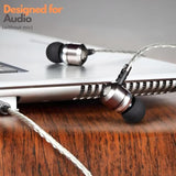 Sp3060 Wired Headphones, Hd Bass Driven Audio, Lightweight Aluminum Wired In Ear Earbud Headphones, S/M/L Ear Bud Tips, Earphone Case, 3.5Mm Tangle-Free Cord, No Mic