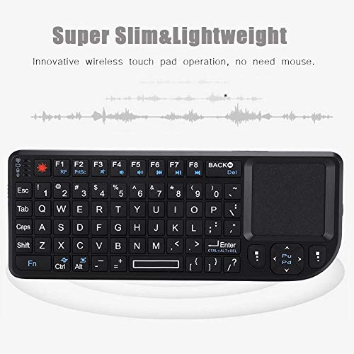 2.4Ghz Touchpad Keyboard,A8 Mini Rechargeable Ultra-Thin Mini Usb Backlit Keyboard With Ir Light For Htpc For /4 For 360 And One(Qwerty Keypad)