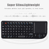 2.4Ghz Touchpad Keyboard,A8 Mini Rechargeable Ultra-Thin Mini Usb Backlit Keyboard With Ir Light For Htpc For /4 For 360 And One(Qwerty Keypad)