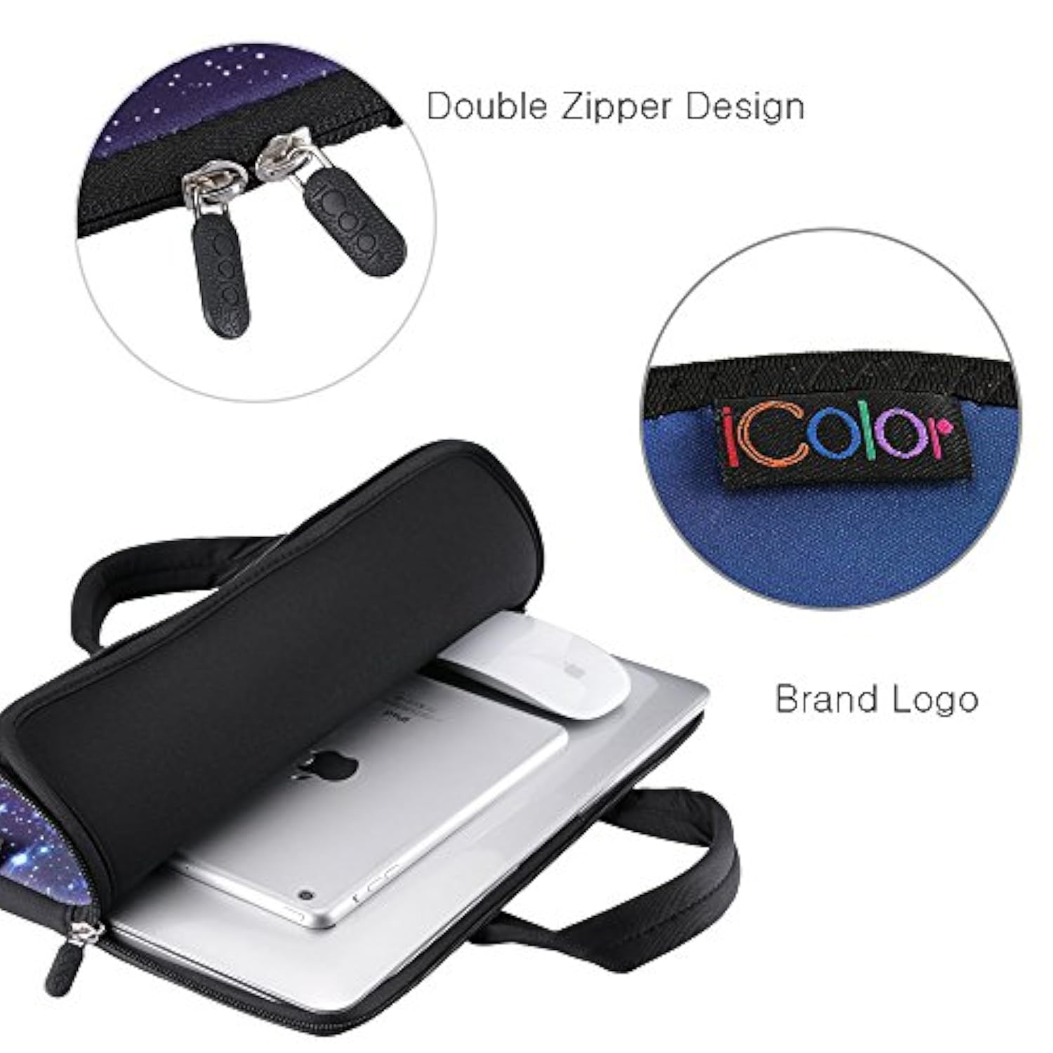 11 11.6 12 12.1 12.5 Inch Laptop Carrying Bag Chromebook Case Notebook Ultrabook Bag Tablet Cover Neoprene Sleeve For Apple Macbook Air Google Acer Hp Dell Asus Blue Tongue