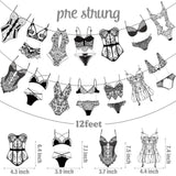 Lingerie Party Banners Lingerie Shower Decorations 2Pcs Bras And Panties Cutout Banners Black Lingerie Party Decor For Underwear Girls Bachelorette Bridal Shower Party Supplies