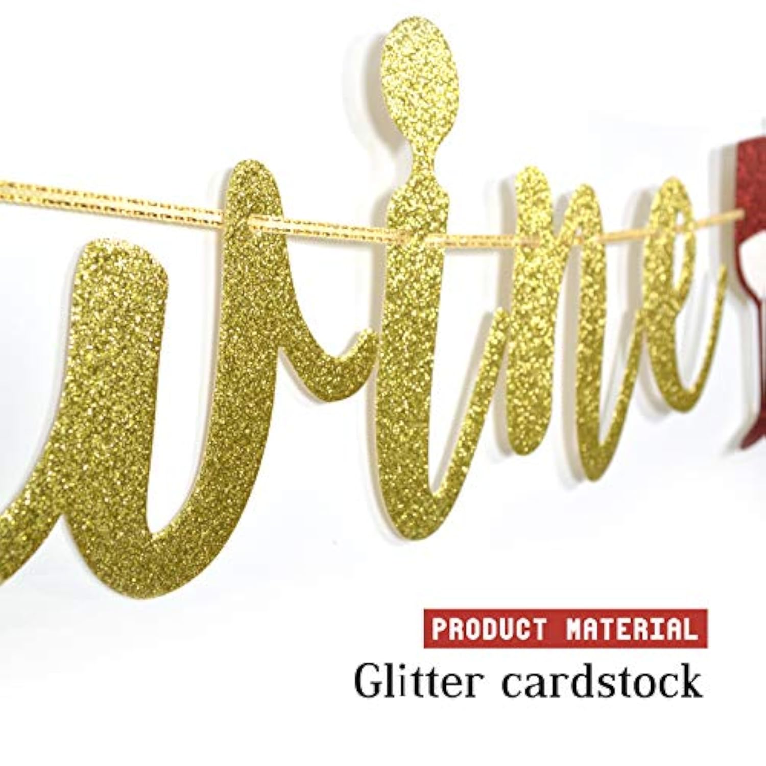 Glitter Wine Time Banner - Wine Tasting Party & Whisky Themed Birthday Party Decor