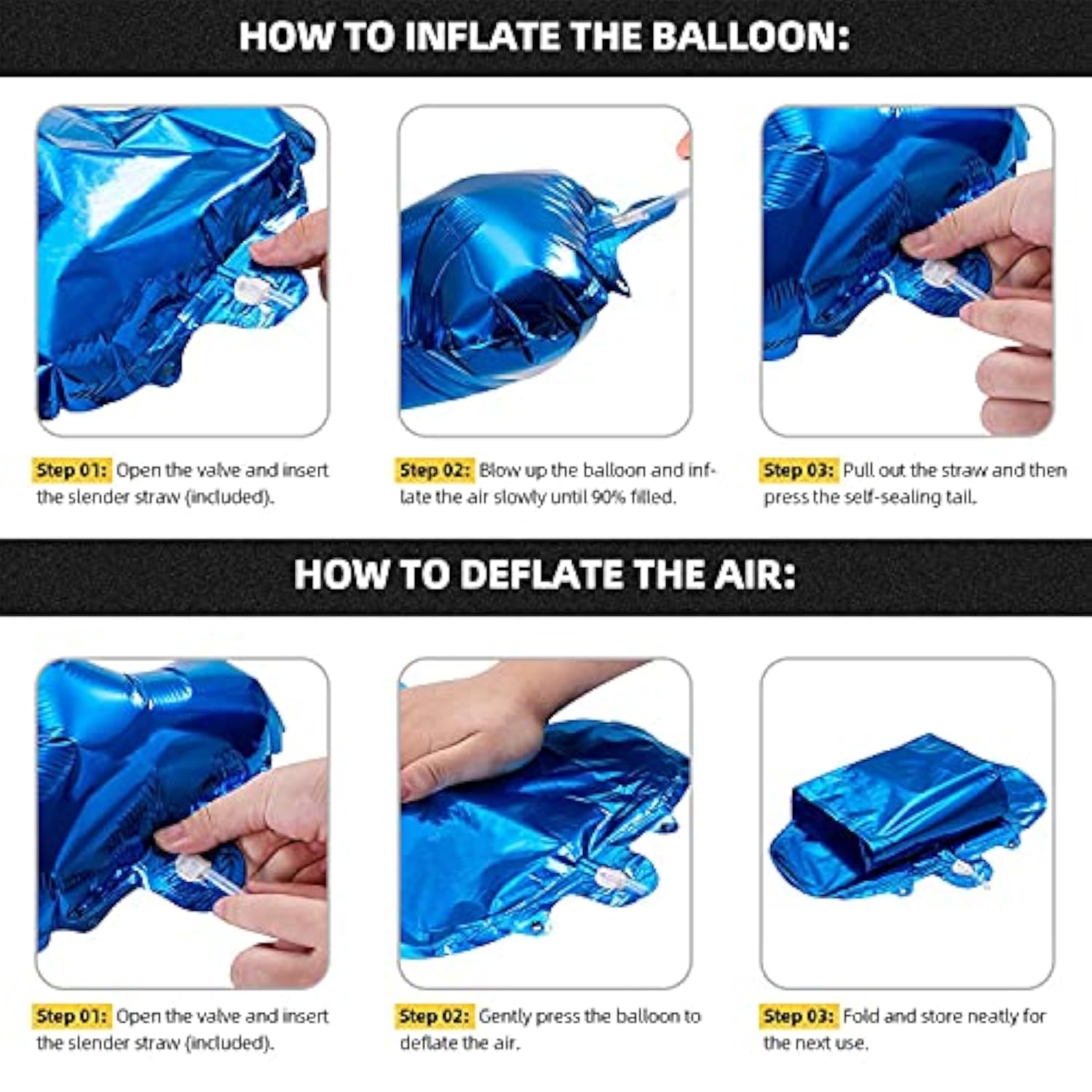 16-Inch Happy Birthday Foil Letter Balloon Banner Kit