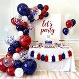 Red White Blue Balloon Arch Kit, Navy, 129 pcs, Different Size