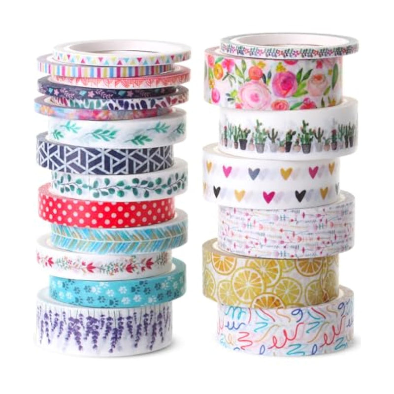 - Washi Tape Set, 21 Rolls, Decorative Cute Floral Washi Tape For Bible Journaling, Bullet Journal Supplies