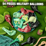 54 Pcs Army Balloons Camo Birthday Party Decorations Army Green Balloons Military Theme Decoration For Adult Veteran Soldier Military Birthday Party Decor