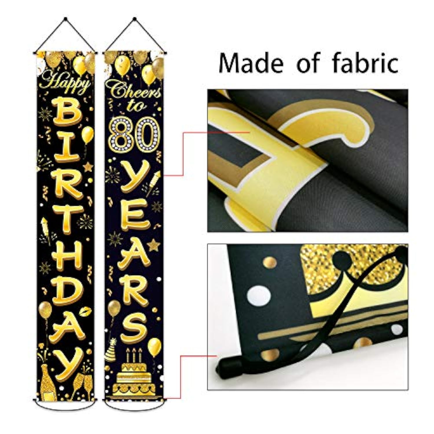 80Th Birthday Party Banner Decorations Cheers To 80 Years Banner 80Th