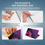 Vinyl Universal Laptop Skin Sticker Decal For 12.1 13 13.3 14 15 15.4 15.6 Inches Netbook/Notebook Pc, Reusable Sticker Art Protector (Purple Flowers)