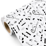 Music Notes Wrapping Paper Roll - Mini Roll - 17 Inch X 16.5 Feet - Musical Notes Design Perfect For Music Lovers, Birthday, Holiday