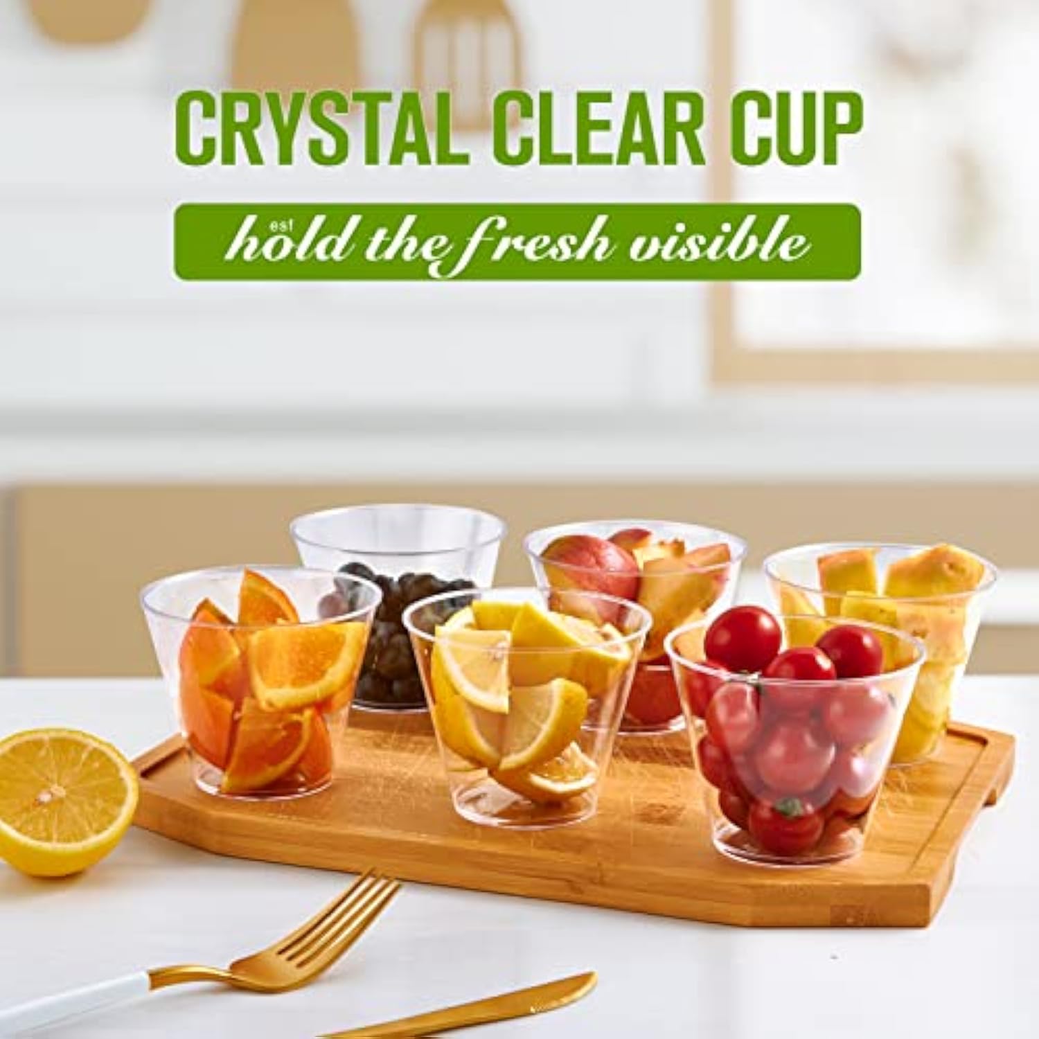 300 Pack 9oz Clear Disposable Heavy-Duty Plastic Drinking Cups for Events