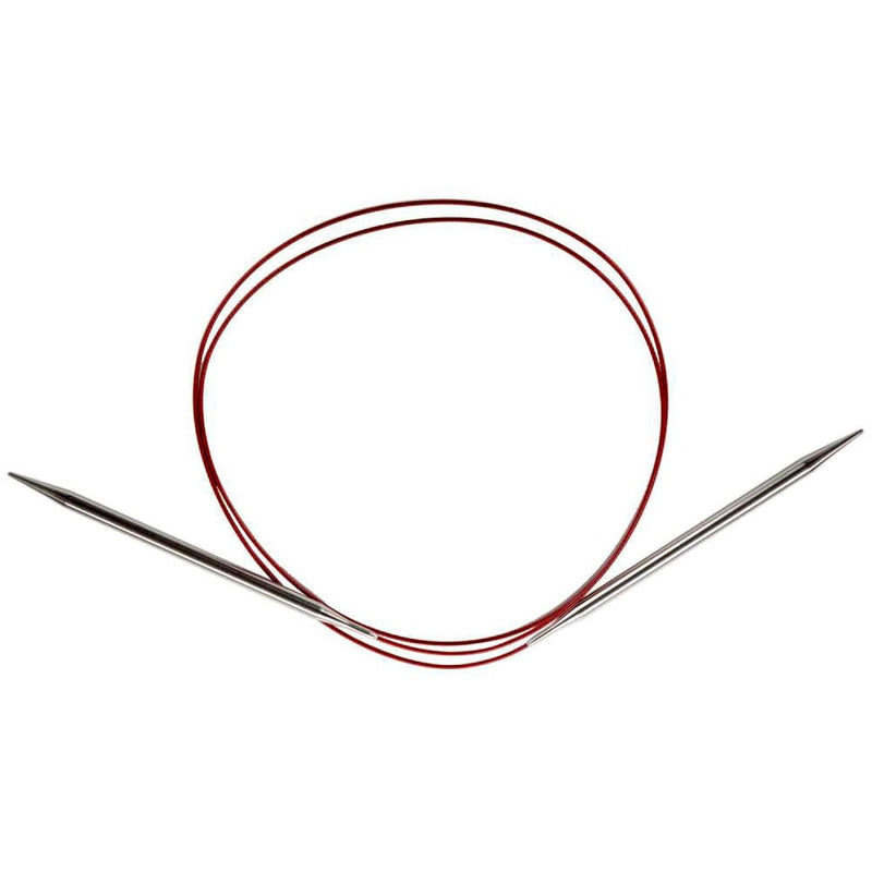 47-Inch Red Lace Stainless Steel Circular Knitting Needles, 1/2.25Mm