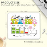 Battery Life Of A Teacher Non-Slip Mouse Pad With Stitched Edge, Funny Teaching Gifts, Teachers Day Gifts For Women Friends, Appreciation Gifts For Teacher Assistant, Back To School Gifts