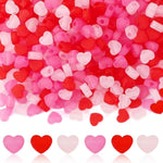 300Pcs Valentine'S Day Love Heart Beads For Jewelry Making - Red, Rose Pink - Bracelet, Necklace Accessories, Craft Party Supplies, Wedding Decor
