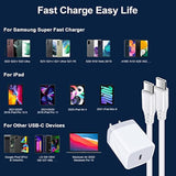 Fast Charger Samsung Type C For Samsung Galaxy A14 5G A13 5G A03S A53 A23 A54 A34 A24 A33/S23 S22 Ultra/S21 Fe/S20/A04S/Z Flip 4 3/Z Fold4,Pixel 7,Usb C Wall Charger Charging Block 6Ft Usbc To C Cable