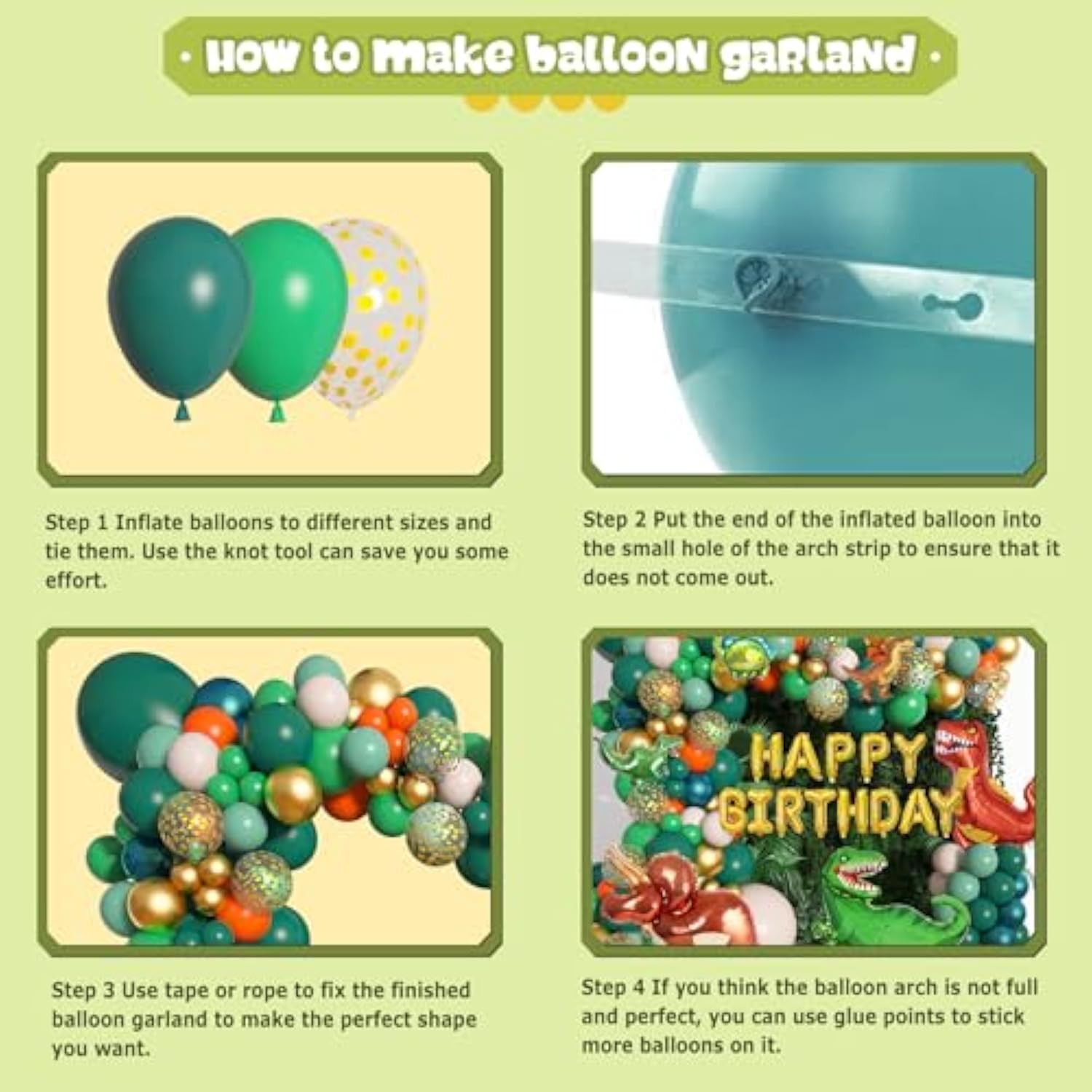 165Pcs Dinosaur Balloons Arch Garland Kit, Sage Green Orange 6Pcs Dino Foil Balloons Happy Birthday Balloon For Jungle Safari Dinosaur Themed Party Baby Shower Decorations Supplies Kids Boys