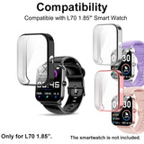 Watch Cases Compatible With Qonbink L70 1.85” Smart Watch, Tpu Case With Screen Protector, Protecting Watch Body & Screen