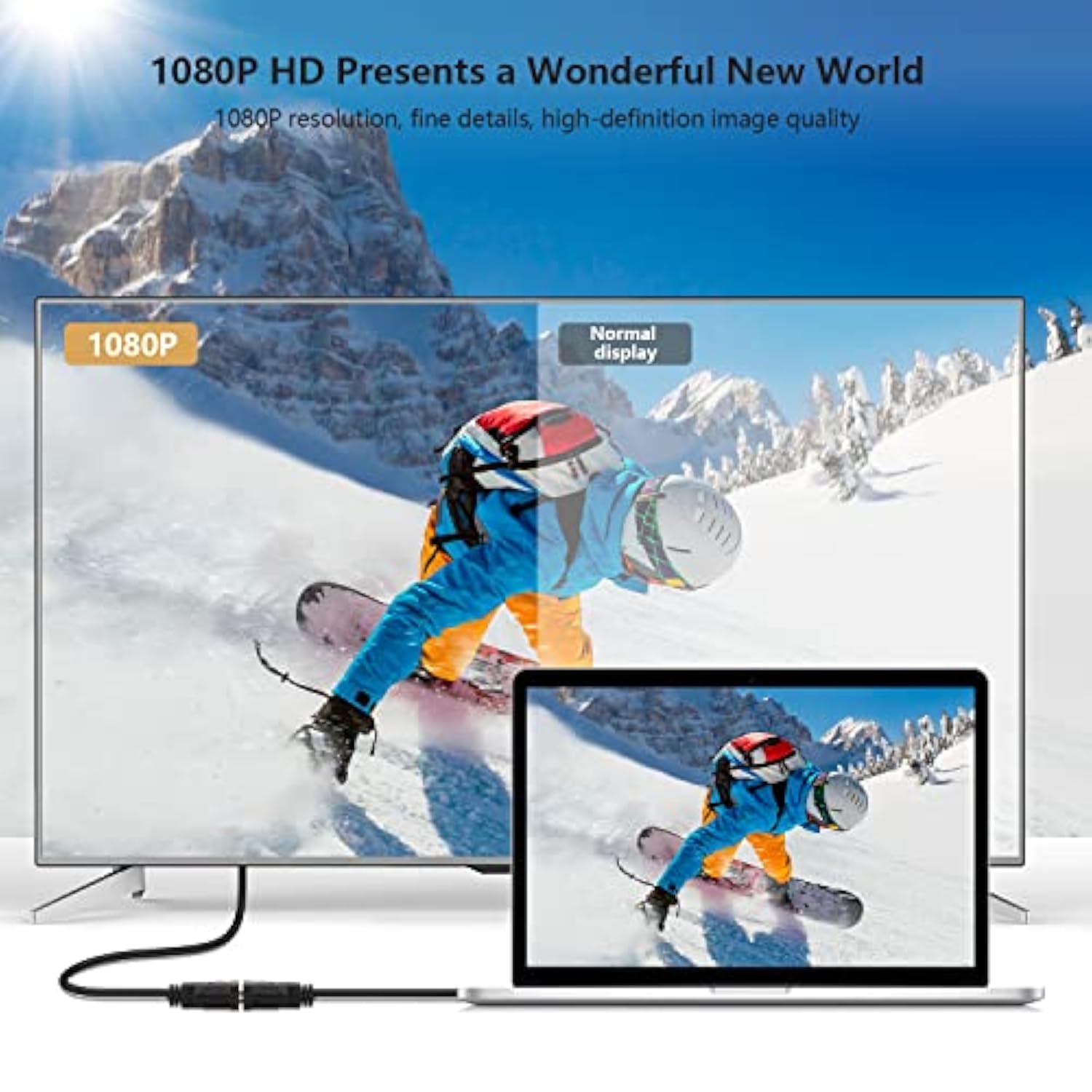 Hdmi To Dvi Adapter Cable, Bi-Directional Hdmi Male To Dvi-D (24+1) Female Con