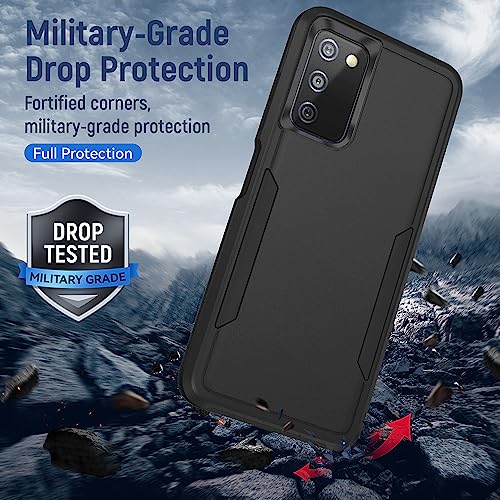 for  Galaxy A03S Case, Galaxy A03S Phone Case with HD Screen Protectorr [Military Grade Drop Tested], Double Layer Protective Phone Case