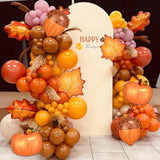 8 Pcs Fall Thanksgiving Balloons Pine Cone Maple Leaf Pumpkin Foil Party Decor