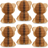 6 Pcs 3D Bear Honeycomb Centerpieces with Magnetic Closure for Baby Shower Party