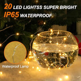 Wine Bottle Cork Lights With Timer, 10 Pack 20 Led 6.6 Ft Fairy String Lights Battery Operated For Diy Party Wedding Chr