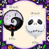 16Pcs Halloween Skull Balloons - Party Decorations for Birthday, Baby Shower & Holiday Events