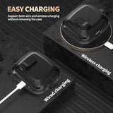 Galaxy Buds 3 Pro/Buds 3 Case Cover 2024 With Secure Lock Clip, Shockproof Samsung Galaxy Buds 3/3 Pro Protective Hard Cover Shell With Carabiner&Cleaner Kit For Men Women, Black